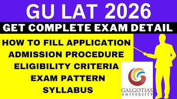 GU LAT 2026 Notification (Out), Application, Dates, Eligibility, Syllabus, Pattern, Admit Card
