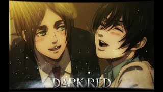 Attack On Titan // Eren & Mikasa // Dark Red // Quick Scrap