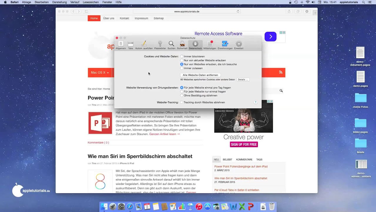 Daten-Websites für 60 +