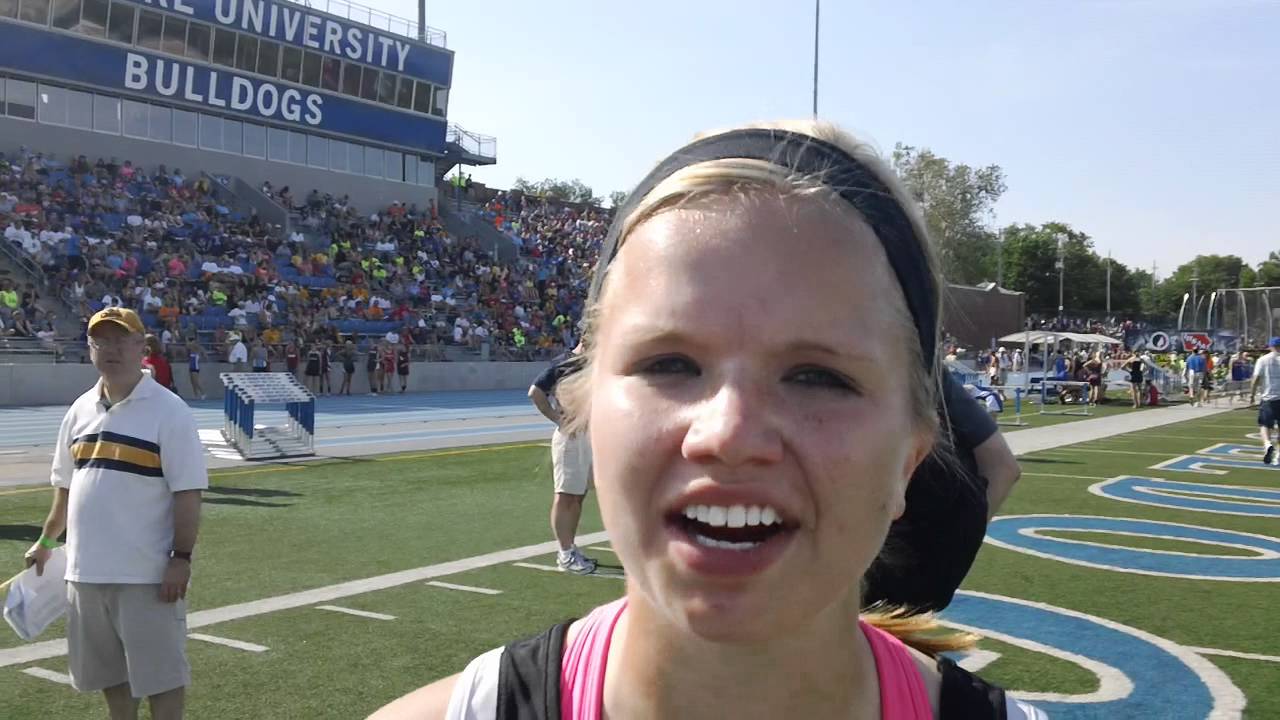 Kalley Quandt of Ar-We-Va Girls Track 4x800 Relay Team at State Track ...
