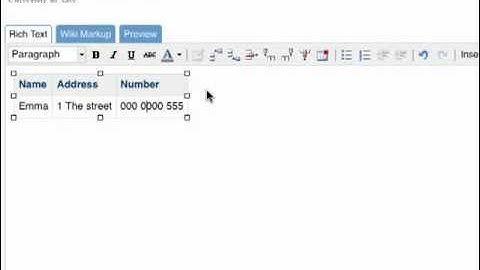 How to edit a table in Atlassian