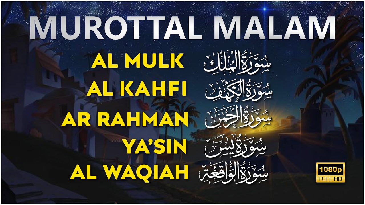Murottal Al'Quran Penenang JIwa, Surah Al Waqiah, Alkahfi, Yasin, Ar Rahman, Al Mulk |Alaa Aqel