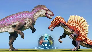 ACROCANTHOSAURUS (TLC) vs. SPINO/TREX/BRACHIO and More | Ark Ascended Battle [Ep.29]