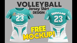 (Free Pattern) Sublimation Volleyball Shirt/Jersy for Women | PSD file