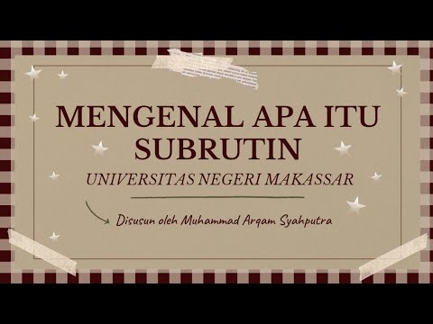 Video: Mengapa parameter digunakan dengan subrutin?