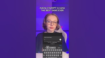 The BEST GAME according to ChatGPT🤔🎮 #gaming #chatgpt #gamingchannel