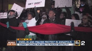 Nearly 200 people marched in Annapolis to protest the killing of unarmed U.S. citizens