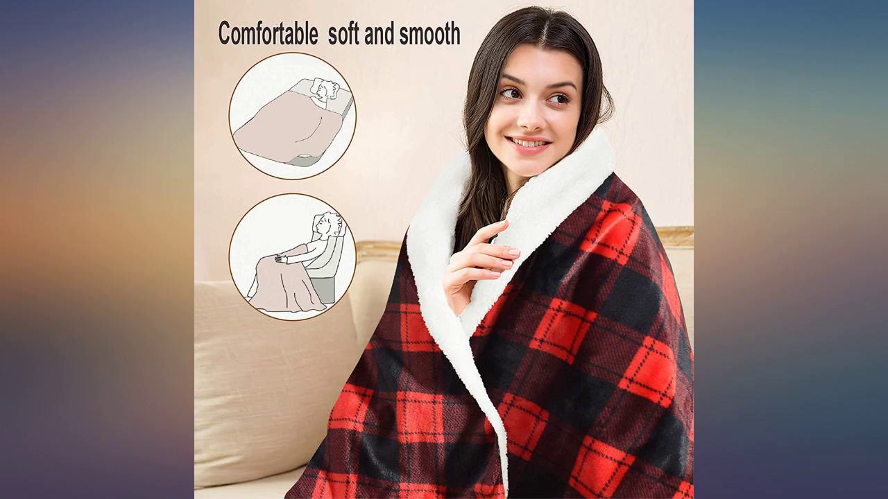 Ariliya Electric Blanket Heated Throw,ETL Certification with 6 Heating