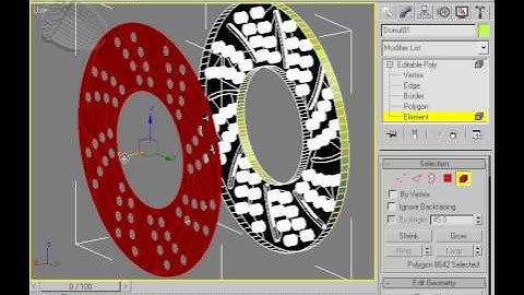 3D Studio Max tutorial, modeling a car brake rotor