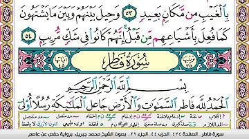 محمد جبريل سورة فاطر مكتوبة وكاملة