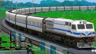 Train High Speed Crossing in Railway Gate | BUMPY RAILROAD | Train Simulator | Railwork | NTG GAMING