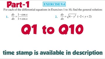 Ex 9.4 class 12 maths ncert Differential Equations Q1 to Q10