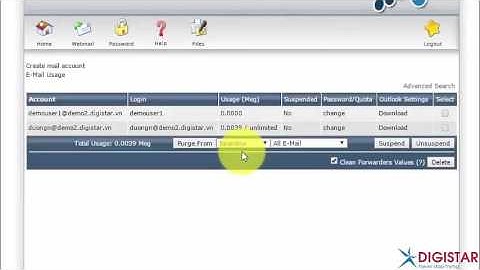 Phần 14: Hướng dẫn tạo tài khoản Email mới trong Direct Admin - User Level