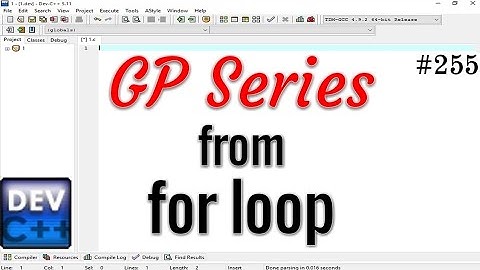 Print the GP Series from for loop in C Language || for loop