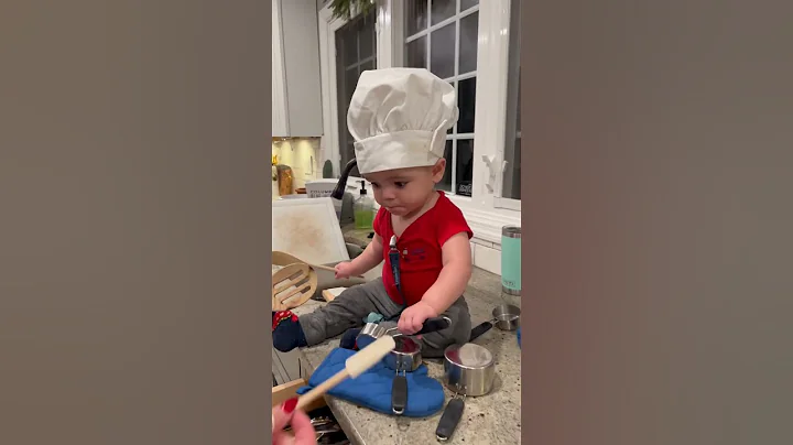 Forrest helping us cook dinner.