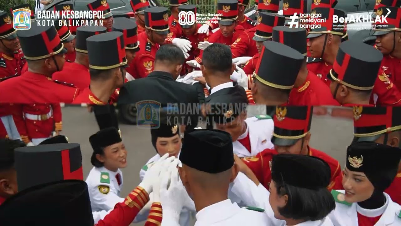 UPACARA PENGIBARAN BENDERA MERAH PUTIH HUT RI KE 80 KOTA BALIKPAPAN TAHUN 2025