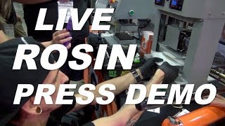 LIVE ROSIN PRESS demo | by Cannabis Frontier