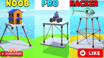 NOOB . PRO . HACKER - In Tower Builder 3D #towerbuilder3d#games #mrgames