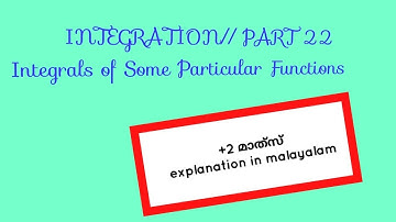 Class XII mathematics//Part 22//Integrals of some particular functions