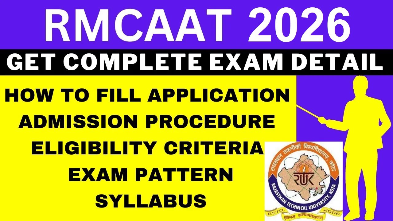 RMCAAT 2026 Notification (Out), Application, Dates, Eligibility, Syllabus, Pattern, Admit Card