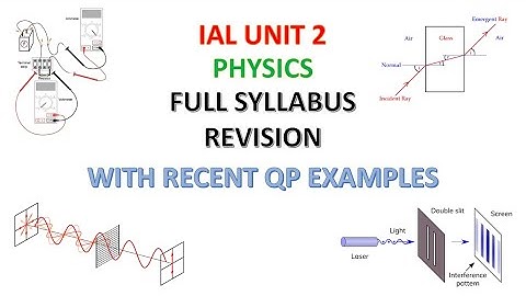 A Level Physics Unit 2 Full Syllabus Revision
