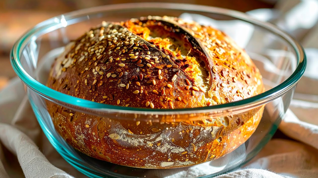 Kein Mehl, keine Eier, keine Butter! Das gesündeste Brot, das Sie jemals backen werden!