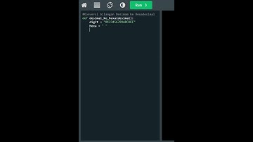 Konversi bilangan Desimal ke Hexadesimal #python