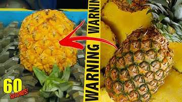 60 SECONDS Experiment - SHREDDING VS A Pineapple | CRASH TEST