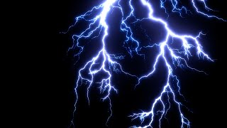Blue Lightning Strikes Illuminating The Night Sky During Thunderstorm in 4K