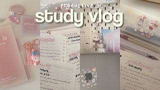 productive study vlog 💌 studying, lots of note-taking, productive days