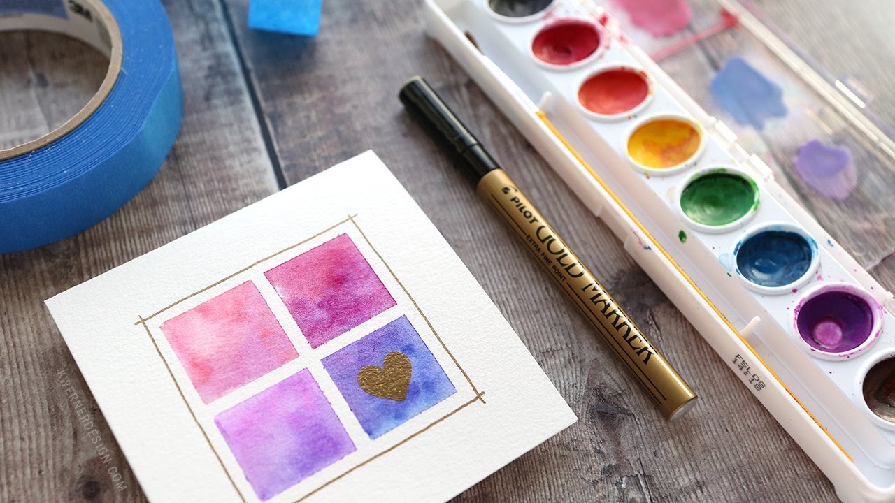 DIY Easy Valentine's Day Card with Minimal Supplies #1 (2017 Miniseries) kwernerdesign 2018