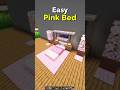 How to Make a Pink Bed Design in Minecraft – Cozy Build | CupSapling #minecraft #shorts #easy