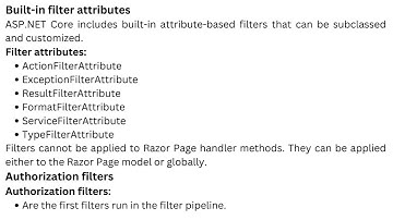 ASP.NET Core Areas and Filters