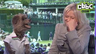 Wimbledon 2015  Sue Barker speaks to Hacker the dog  CBBC