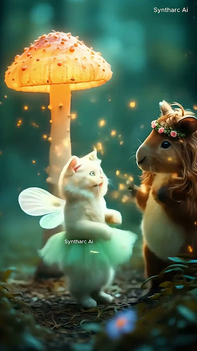 This Cat and Capybara Fell in Love… with Fireflies ✨🐱🦫 #capybara #cutecat #catlovers #shorts #viral