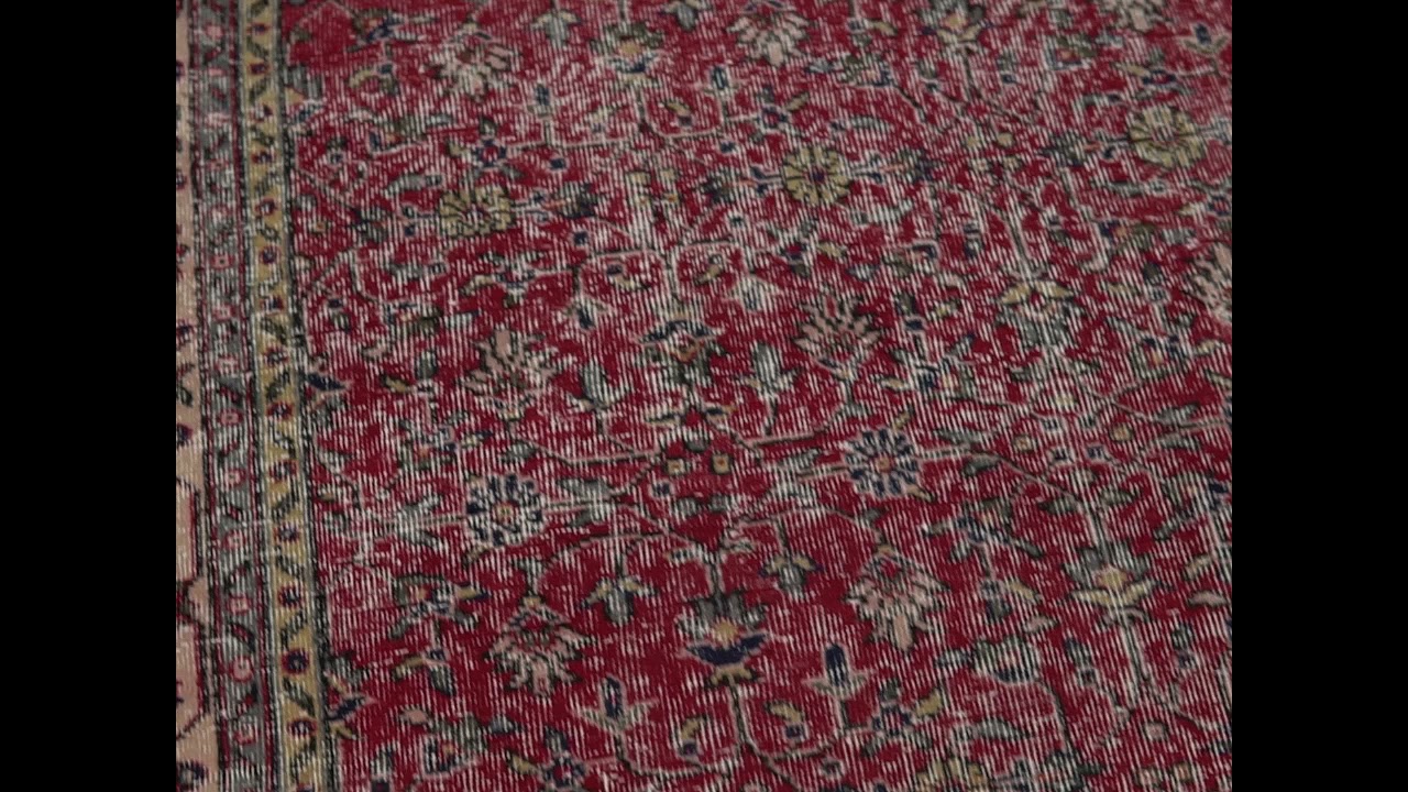 Onursay - Red Turkish Vintage Area Rug (7x10)