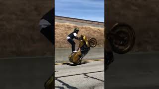 Freeway Wheelie on the 1985 Harley