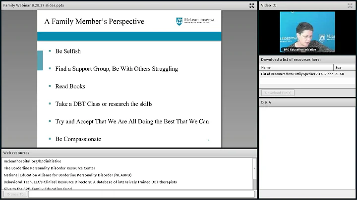 An Open Discussion with a Family Member on Borderline Personality Disorder