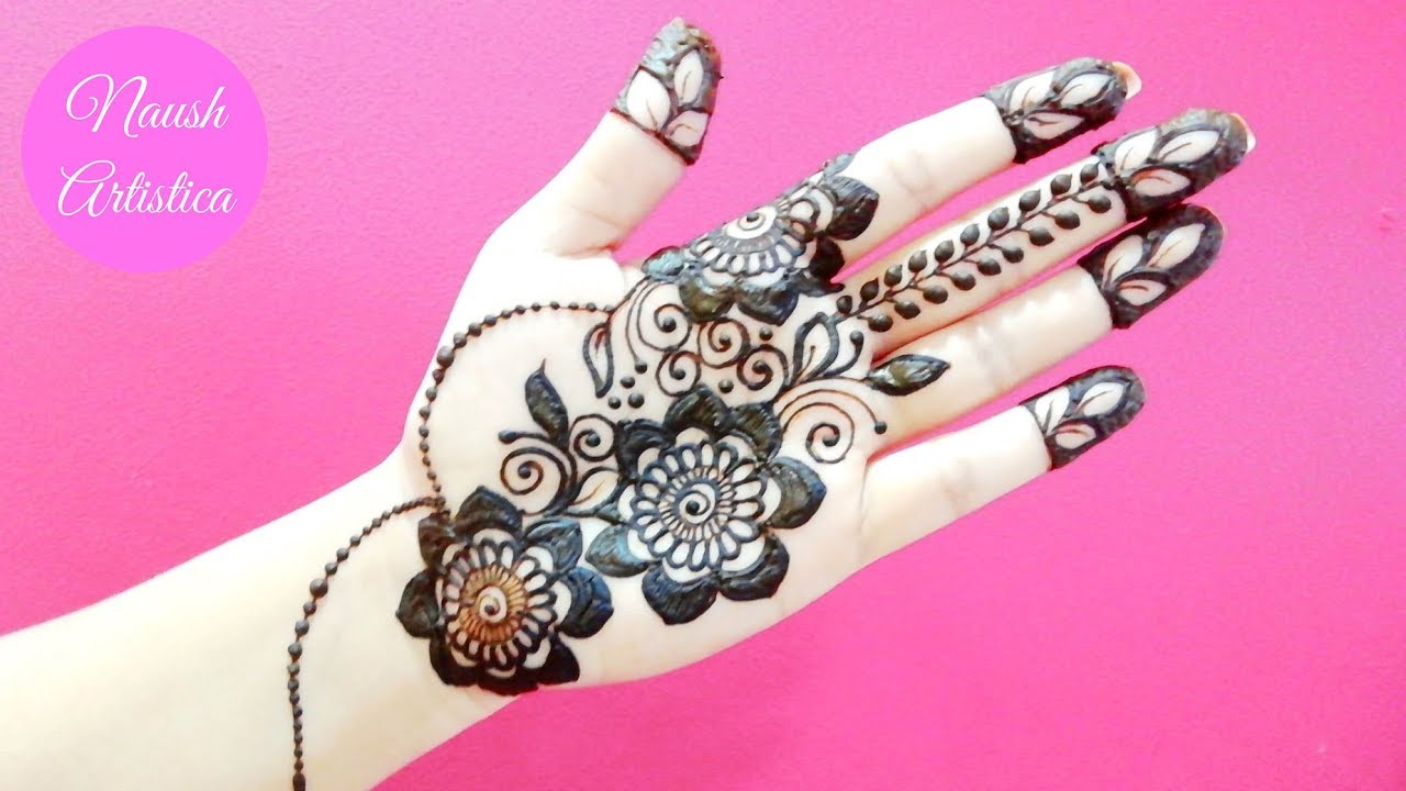 Impressive Floral Henna for Beginner's | Easy Mehndi Design for Eid ...