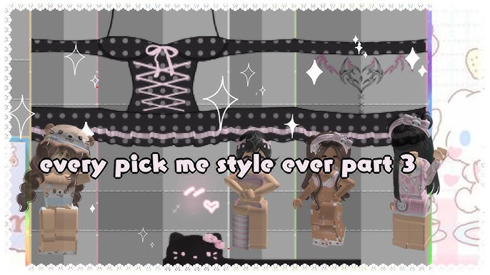 suggest styles in the comments !, #evilsanriogirl #pickme #roblox #a, Cute Fits