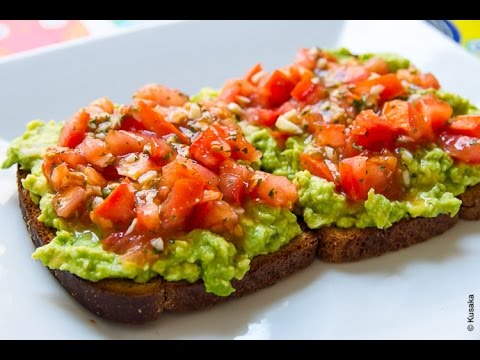 Healthy Breakfast Recipe: Avocado Toast with Tomato and Basil | Kusaka