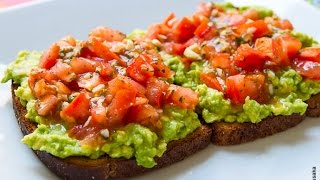 Healthy Breakfast Recipe: Avocado Toast with Tomato and Basil | Kusaka