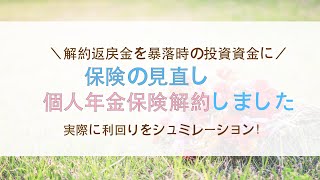 【個人年金保険解約】保険の見直し・解約返戻金を投資資金に