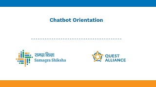 Quest Alliance Orientation on Chatbot and Scratch