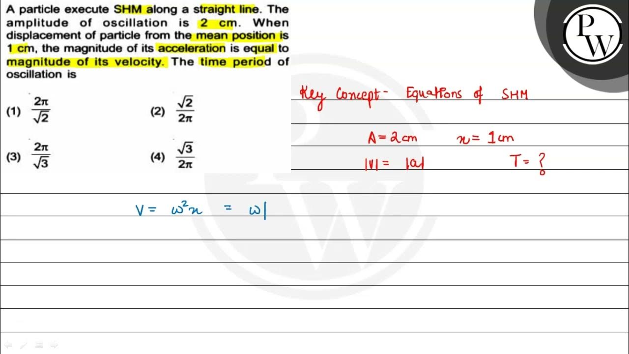 a-particle-execute-shm-along-a-straight-line-the-amplitude-of