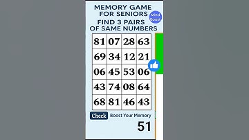 Fun Brain Exercise for Seniors 65+: Match the Numbers #braintraining