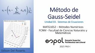 Método de Gauss-Seidel y Gráfica con Python