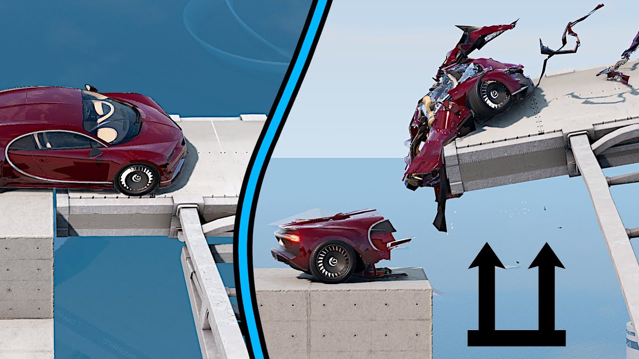 This fling ramp can split cars in 2 pieces