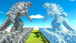 Epic Godzilla Battle - Growing Mechagodzilla 2021 vs Ice Mechagodzilla Size Comparison Godzilla ARBS