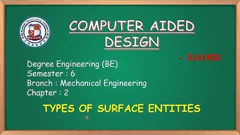 CAD | TYPES OF SURFACE ENTITIES | Analytic & Synthetic Surface | All Type Explain Have Gujarati Easy
